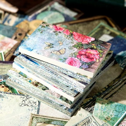 60Sheets Vintage Paper  Flowers-JournalTale