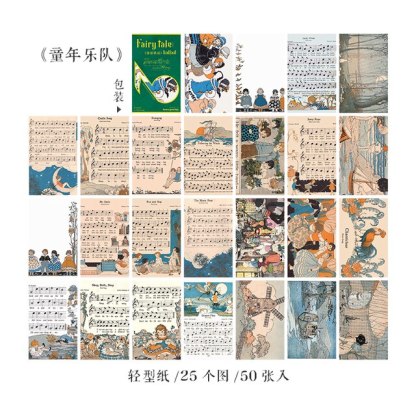 50pcs/lot Memo Pads Material Paper fairy Scrapbooking-JournalTale