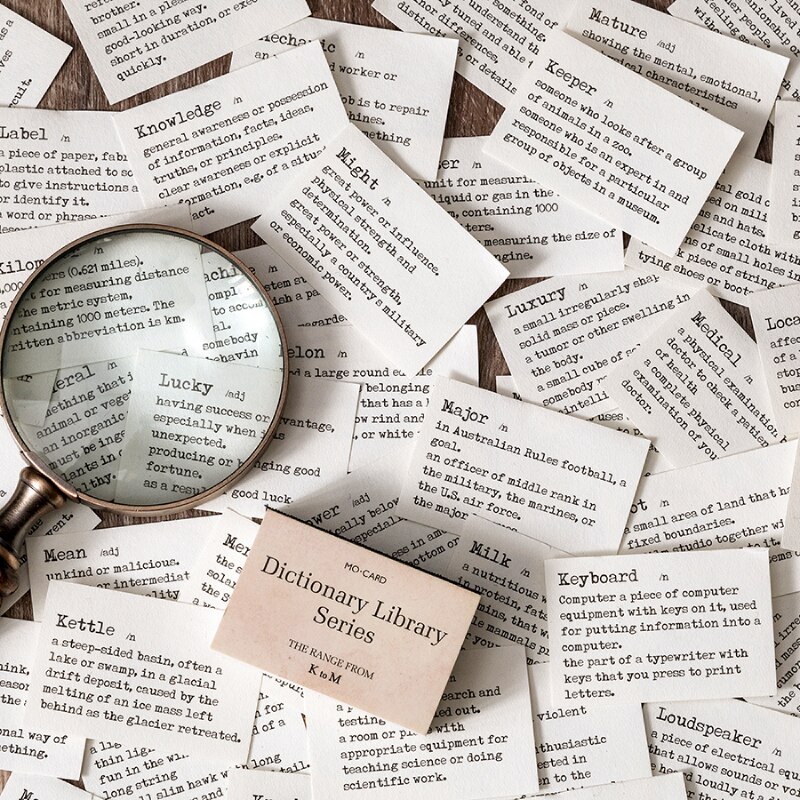 100pcs Dictionary Library Series Material Paper Scrapbooking-JournalTale