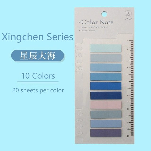 6 Series Color Adhesive Sticky Notes-JournalTale