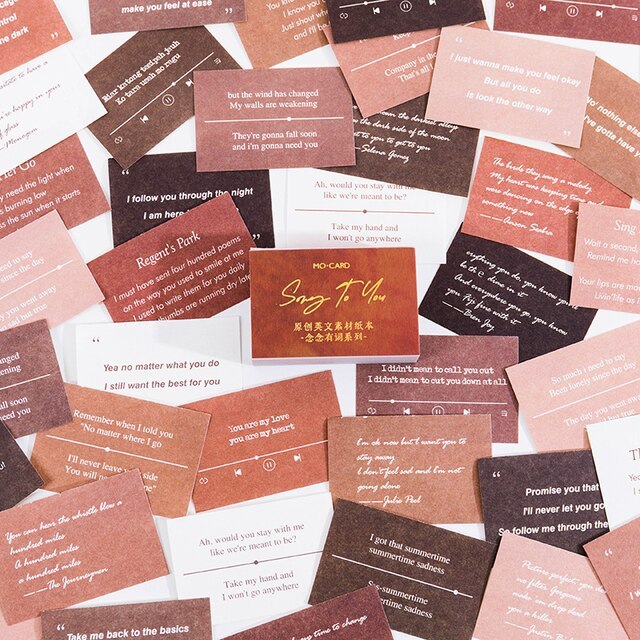 100pcs/pack Words Paper Junk Journal Supplies DIY Scrapbooking-JournalTale