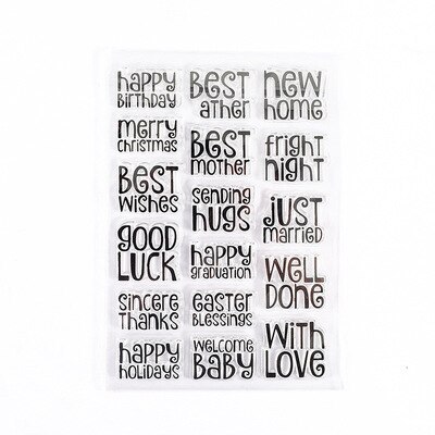 Minimalist Black White Transparent Stamp Creative Retro Scrapbooking-JournalTale