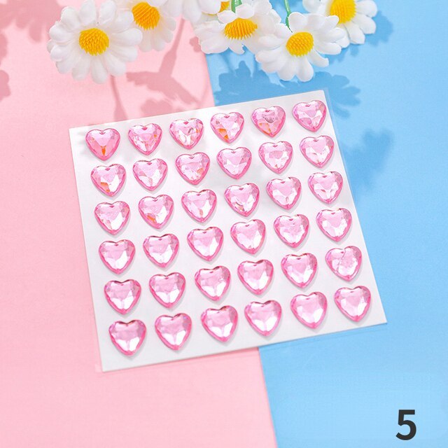 7 Style Colorful Heart Stickers Children's Stickers -JournalTale