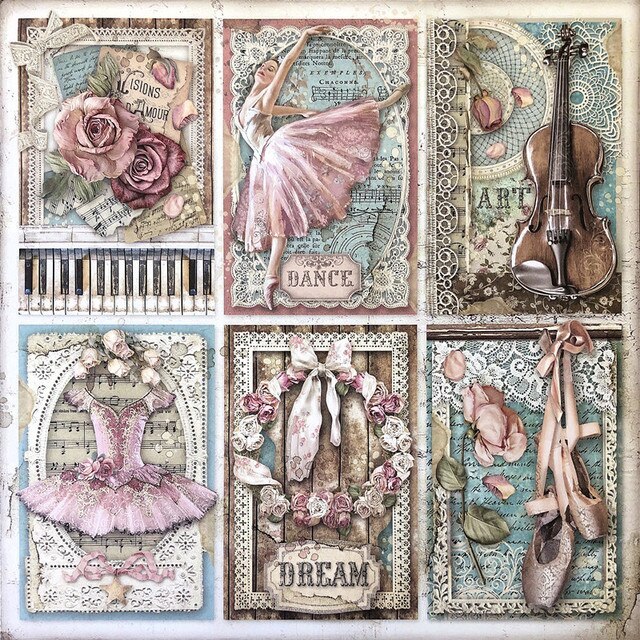 Vintage Ballet Elegance Stickers Crafts And stickers book-JournalTale