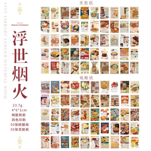 100pcs/lot Memo Pads Material Paper City Library Journal-JournalTale