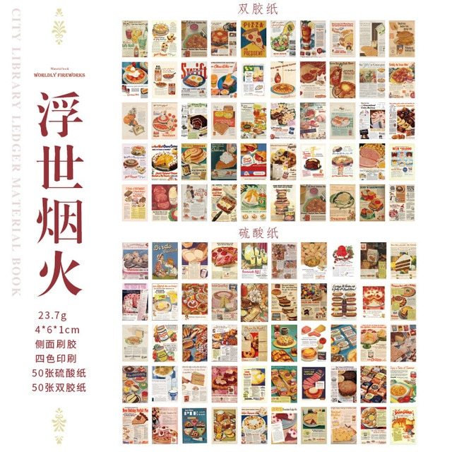 100pcs/lot Memo Pads Material Paper City Library Journal-JournalTale
