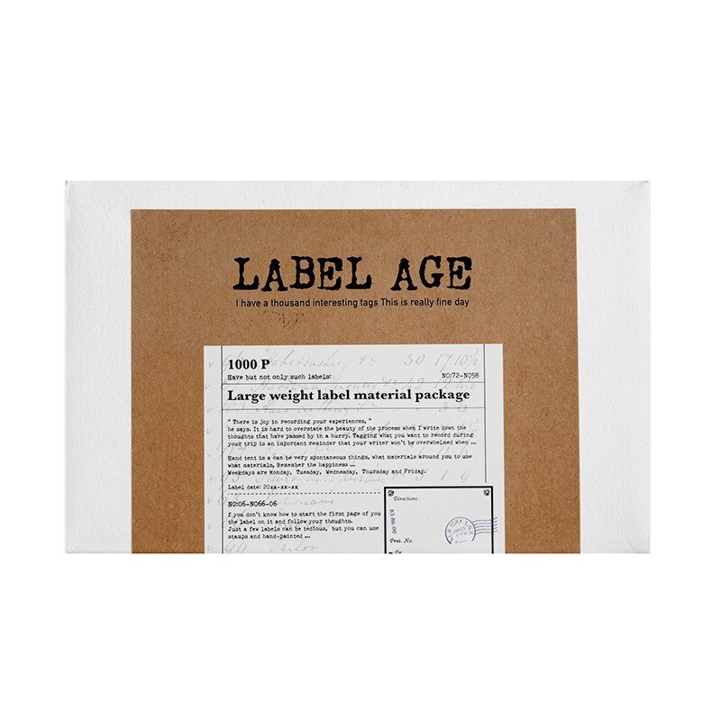 1000pcs/pack Vintage Label Stickers Set DIY Scrapbooking-JournalTale