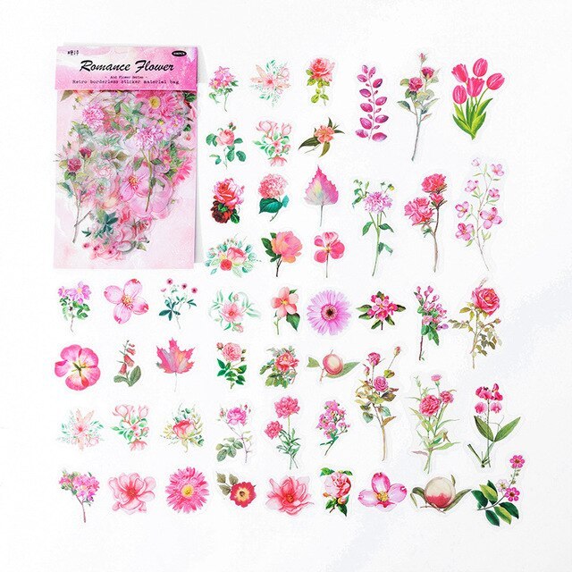 100pcs/1lot Stationery Sticker talk to flowers-JournalTale