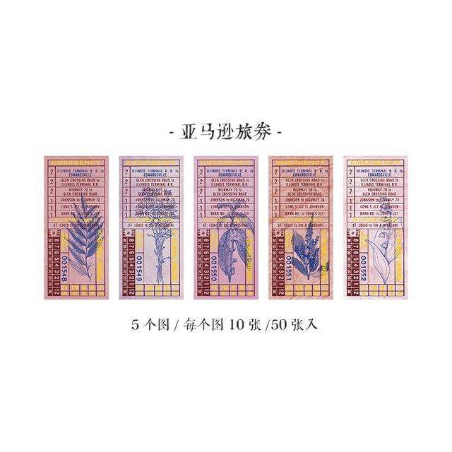 50pcs/lot Memo Pads Material Paper Ticket collector-JournalTale