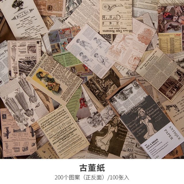 100pcs Vintage Plant Butterfly Material Paper-JournalTale