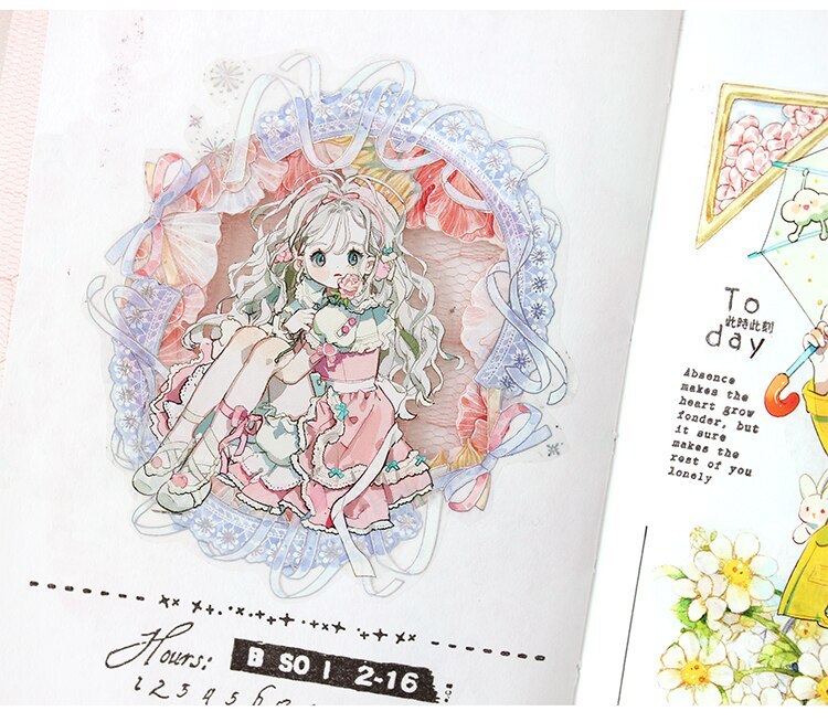 10Meters Flower Fairy Washi / PET tapes Cute Girls Scrapbooking-JournalTale
