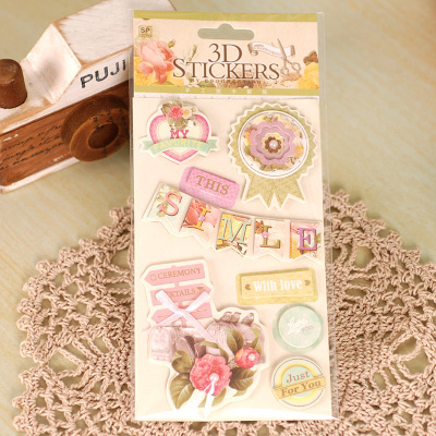 12patterns 3D Scrapbooking High Quality Paper Stickers-JournalTale