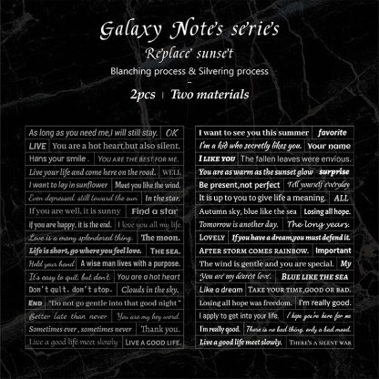 2 Sheets Galaxy Notes Series Vintage English Sticker-JournalTale