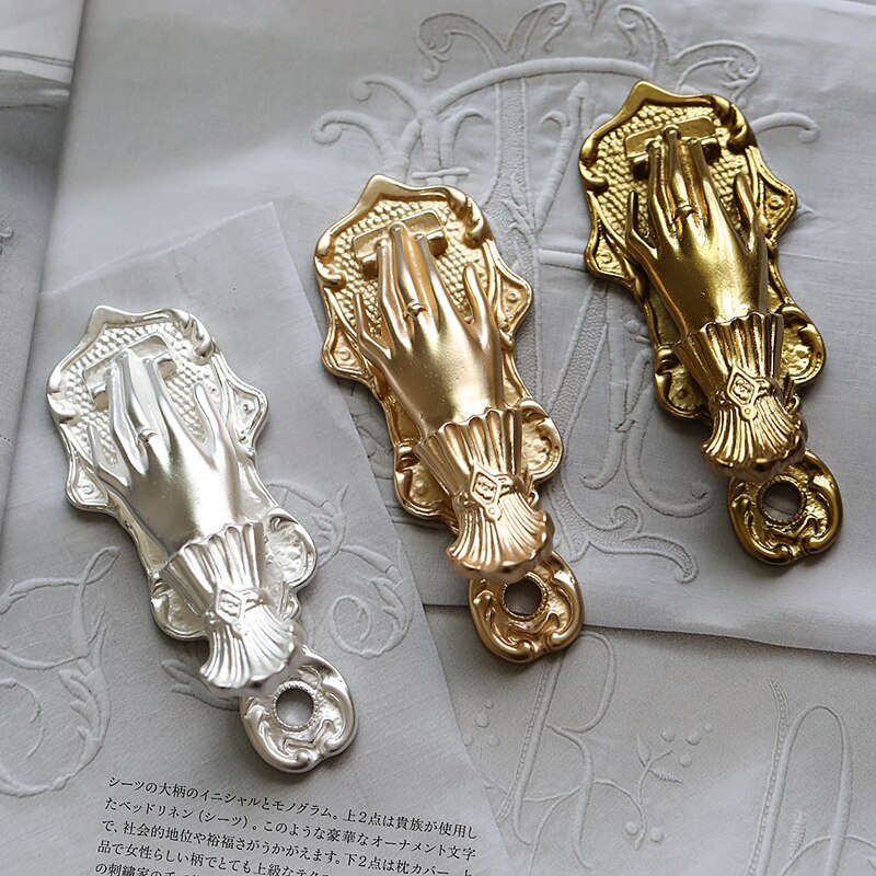 Vintage Golden Siver Brass Noble Lady Hand Paper Clips-JournalTale