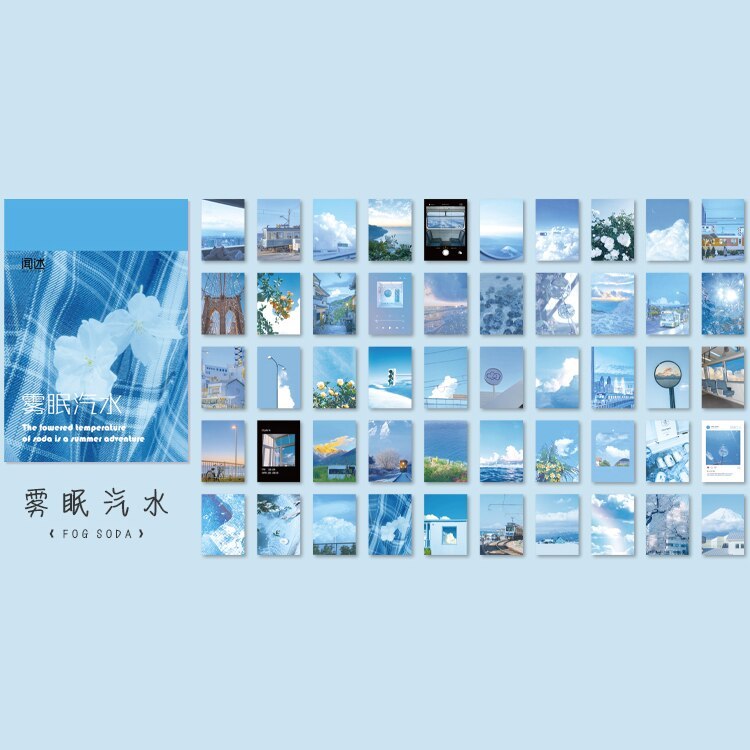 50 Sheets Natural Scenery Art Paintings Stationery Stickers Book-JournalTale