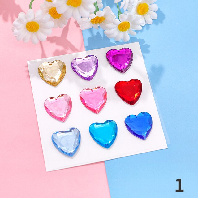 7 Style Colorful Heart Stickers Children's Stickers -JournalTale