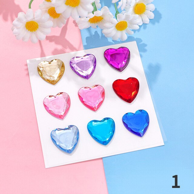 7 Style Colorful Heart Stickers Children's Stickers -JournalTale