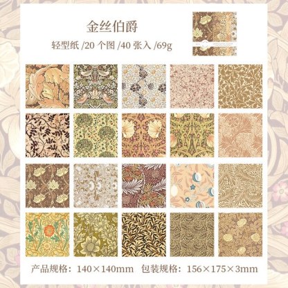 40pcs/lot Memo Pads Material Paper Vintage Garden-JournalTale