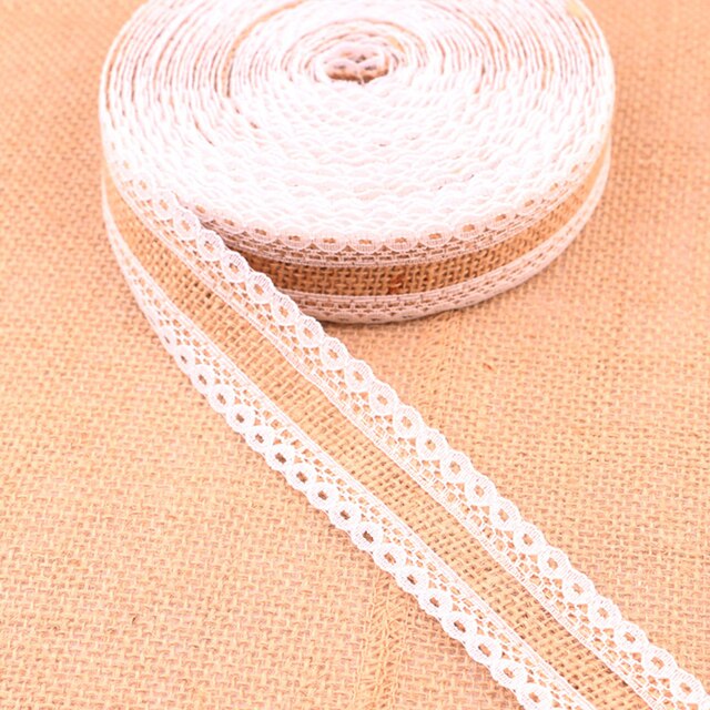 25mm 2m/Pack Natural Jute Burlap Lace-JournalTale