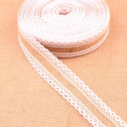 25mm 2m/Pack Natural Jute Burlap Lace-JournalTale