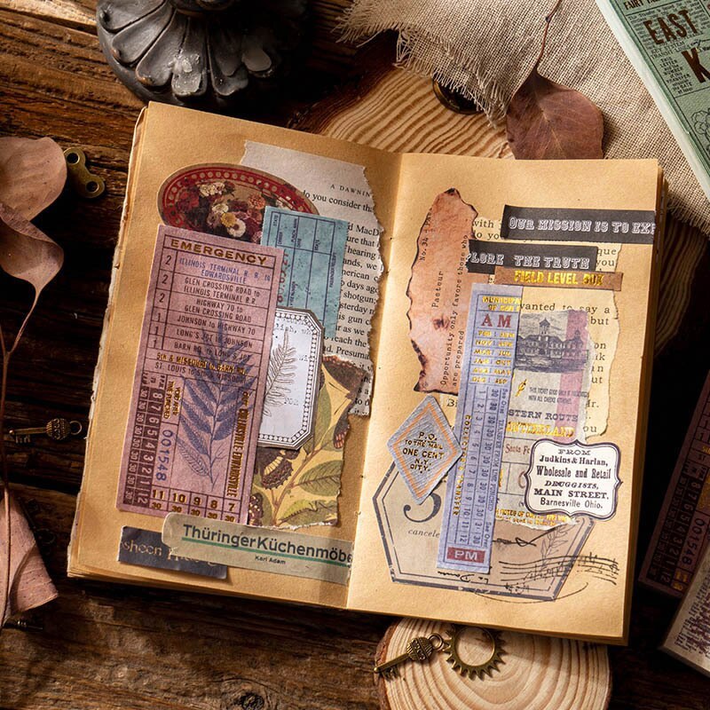 50pcs/lot Memo Pads Material Paper Ticket collector-JournalTale