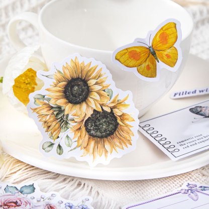 40 Sheets Butterfly Sleep Among Flowers Series Literary Note Sticker-JournalTale