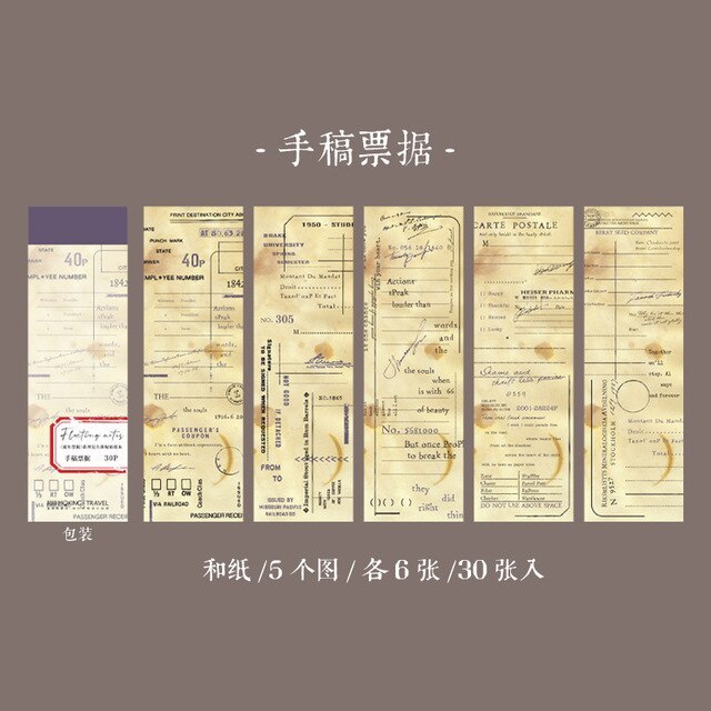 30pcs/1lot Stationery Stickers fleeting notes-JournalTale