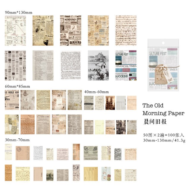 100pcs/lot Memo Pads Material Paper Vintage Paper-JournalTale