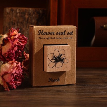 Wood Rubber Stamps Flower Decorative Rubber Stamp-JournalTale