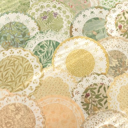 30pcs/pack Lace Materials White Kraft Paper-JournalTale