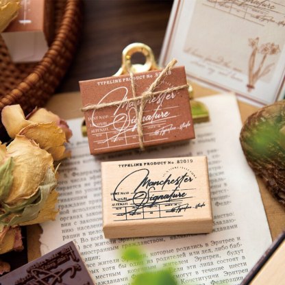 Vintage Romantic Phonetic Sequence Wooden Stamp-JournalTale