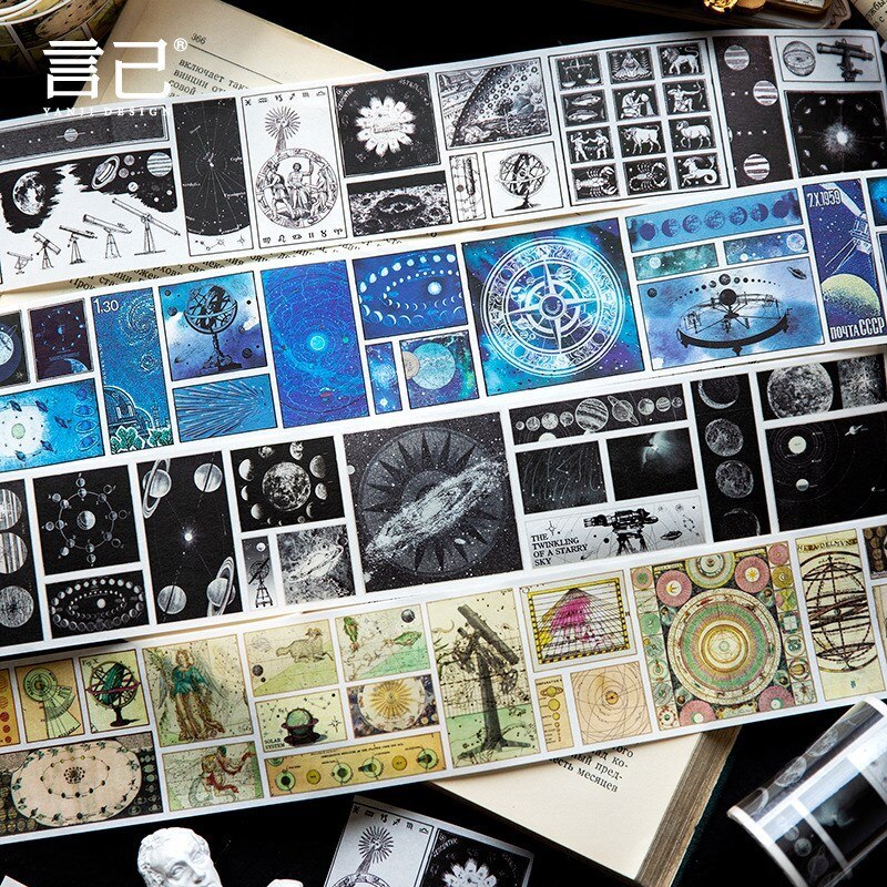 Universe Design Masking Tapes Decorative Washi Tapes-JournalTale