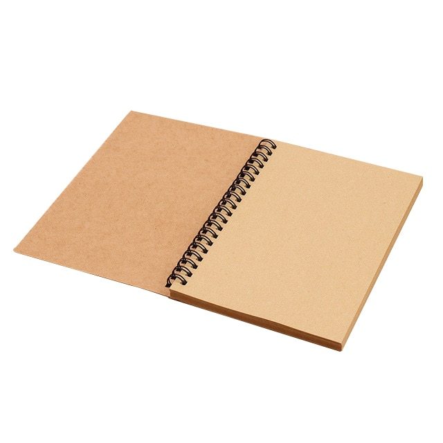 1 Book Retro Spiral Coil Kraft Paper Notebook-JournalTale