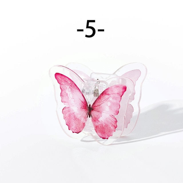 6 Style Literary Romantic Clip Creative Transparent Butterfly Clip-JournalTale