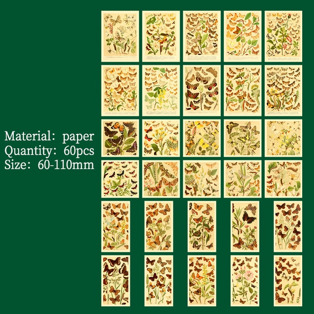 60 pcs/pack Vintage Decor Scrapbooking material paper-JournalTale