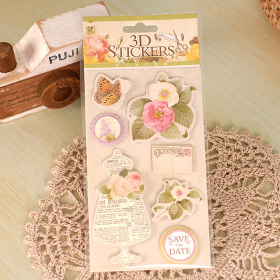 12patterns 3D Scrapbooking High Quality Paper Stickers-JournalTale