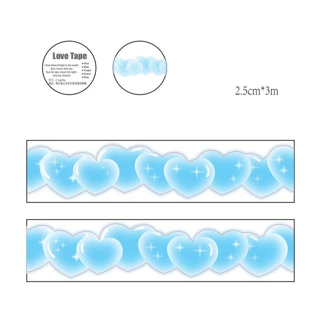 Love Heart Special Landscaping Washi Tape-JournalTale