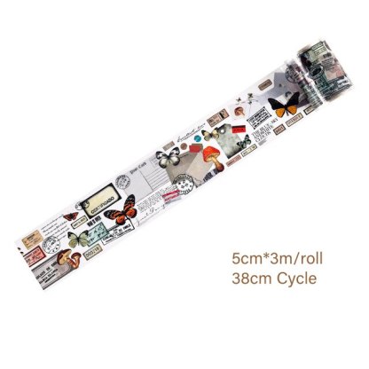 5cm*3m Vintage PVC Materials Tape Cycle-JournalTale
