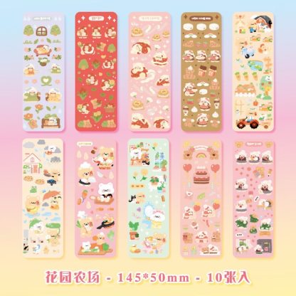 10PCS Cartoon Animals Travel Decorative Stickers Cute-JournalTale