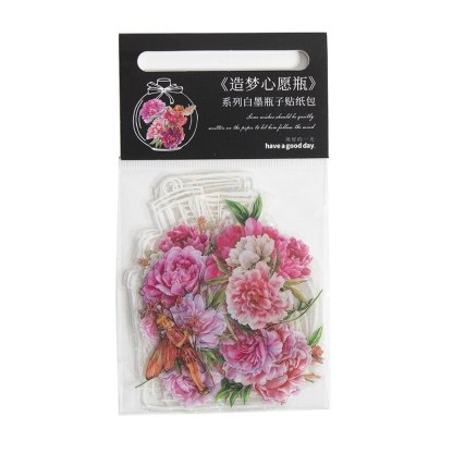 40 Pcs Transparent Glassware Bottle Shape Stickers-JournalTale
