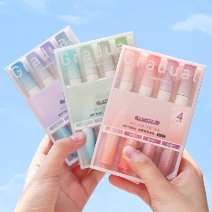 4Pcs/Set Highlighter Pen Morandi Colored Markers-JournalTale