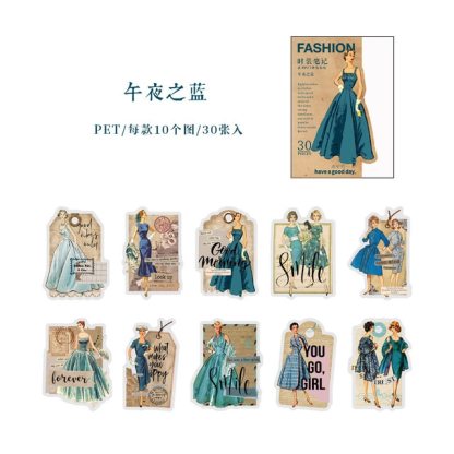 30pcs/1lot Stationery Sticker Ladies Fashion-JournalTale