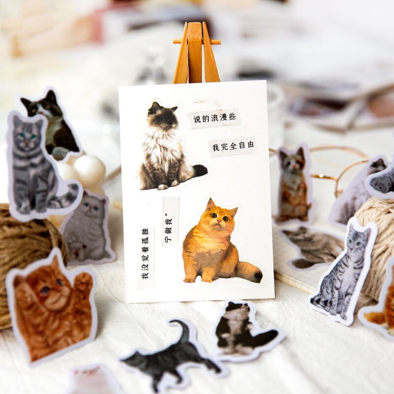 30pcs/lot Lovely Cats Stickers Decoration Kawaii Cute-JournalTale