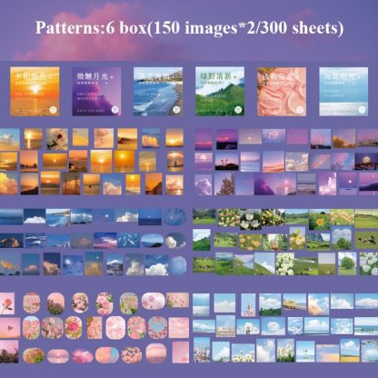 300pcs/pack Cute Stickers Film Paper Junk Journal Art-JournalTale