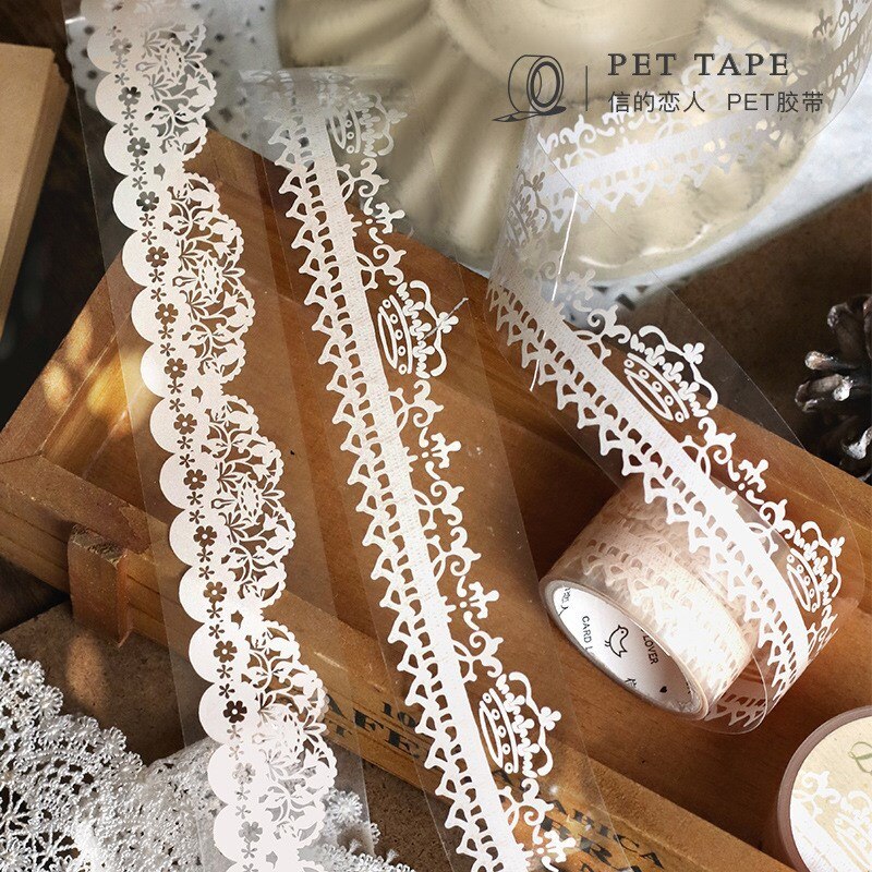 Washi Tape Lace Pattern Self-Adhesive Tape-JournalTale