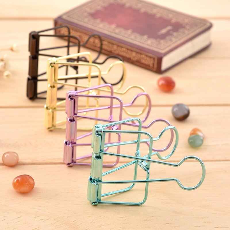 5Pcs Binder Clips Paper Clip Metal Clips-JournalTale