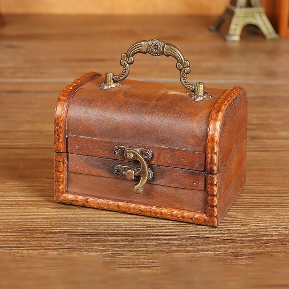 Wooden Jewelry Box Small Suitcase Case-JournalTale