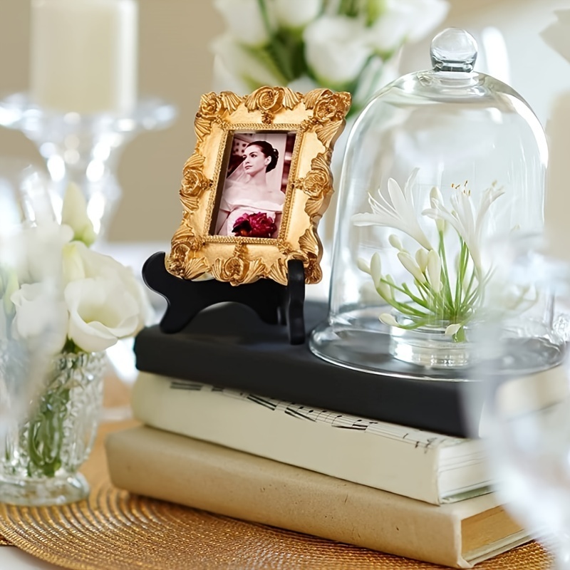 1pc Golden Picture Frame Vintage Relief Frames-JournalTale