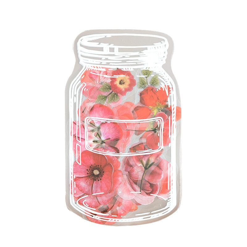 35pcs Flower leaf bread in a bottle Decorative Stickers-JournalTale