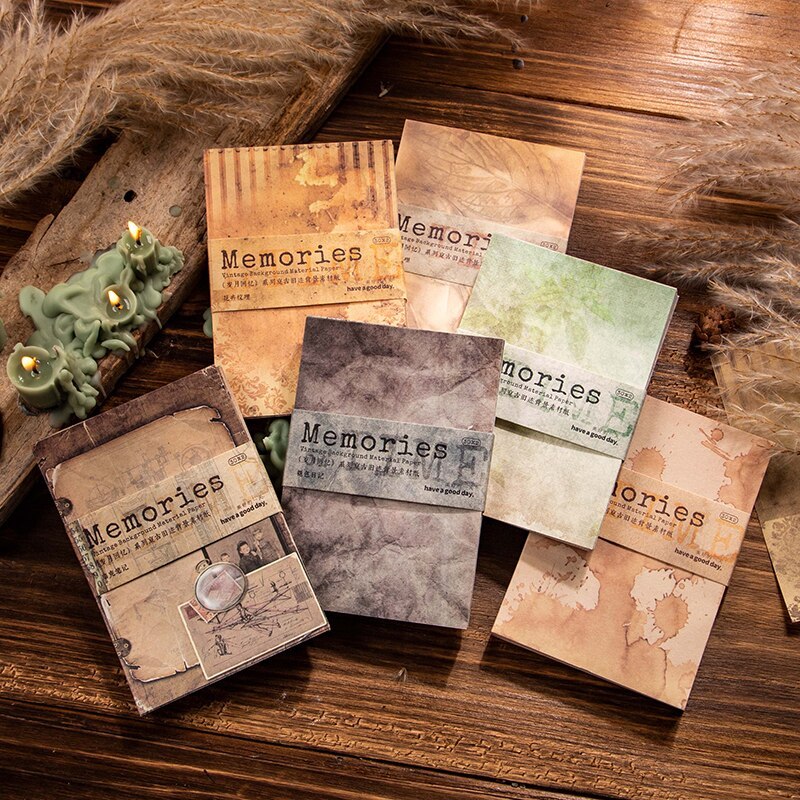 60pcs/lot Vintage Texture Craft Paper DIY Scrapbooking-JournalTale